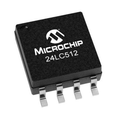 24LC512-I/SM Pamięć Flash Przechowywanie danych Mikrochip 512K bitów 64Kx8